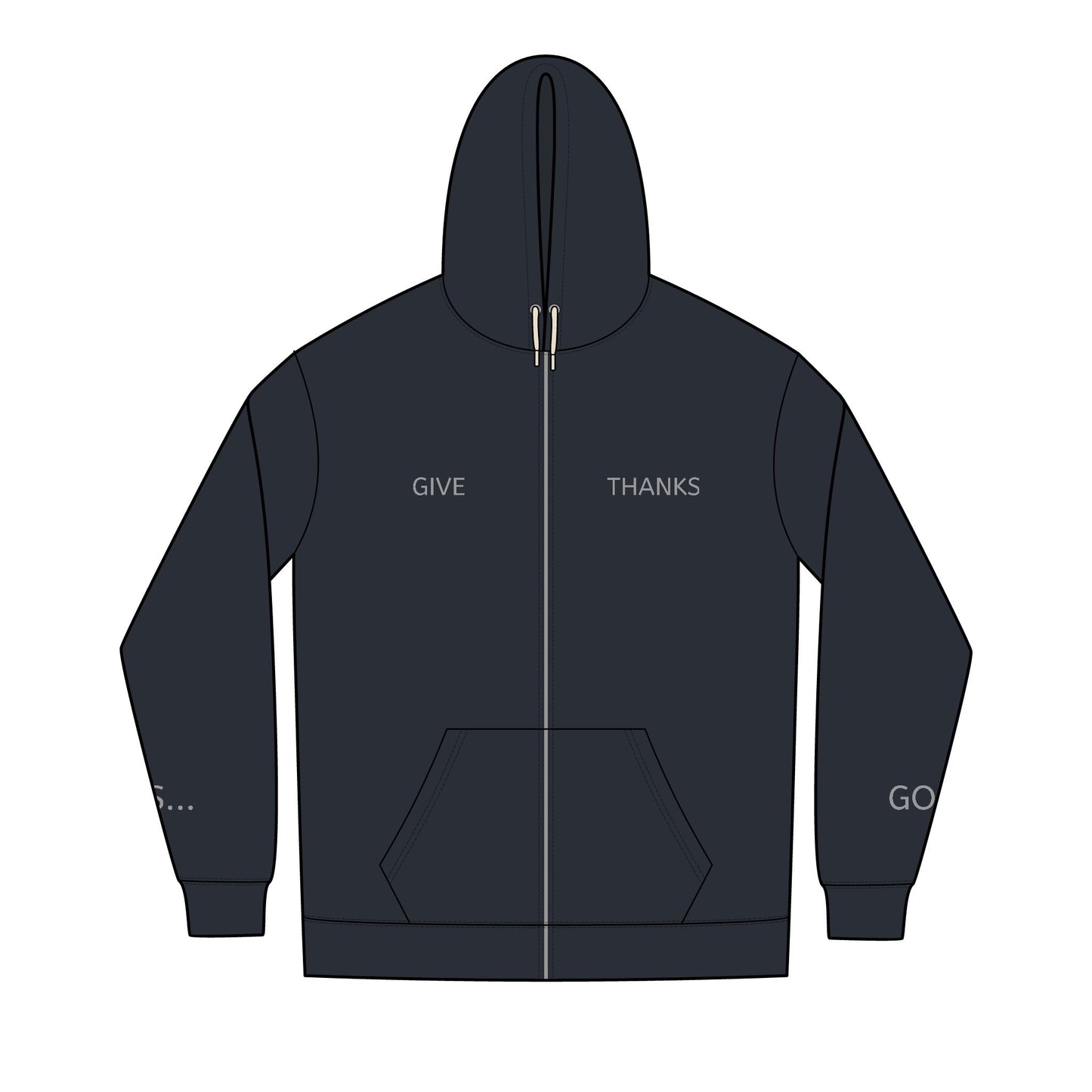 Be Thankful Men's Zip-Up Hoodie