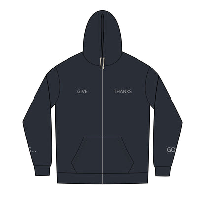 Be Thankful Men's Zip-Up Hoodie