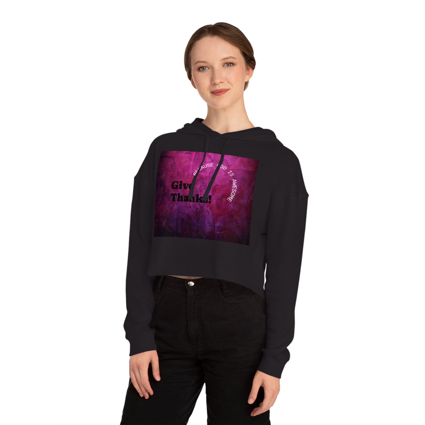 Be Thankful Women's Crop Hoodie
