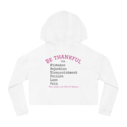 Be Thankful Women's Crop Hoodie