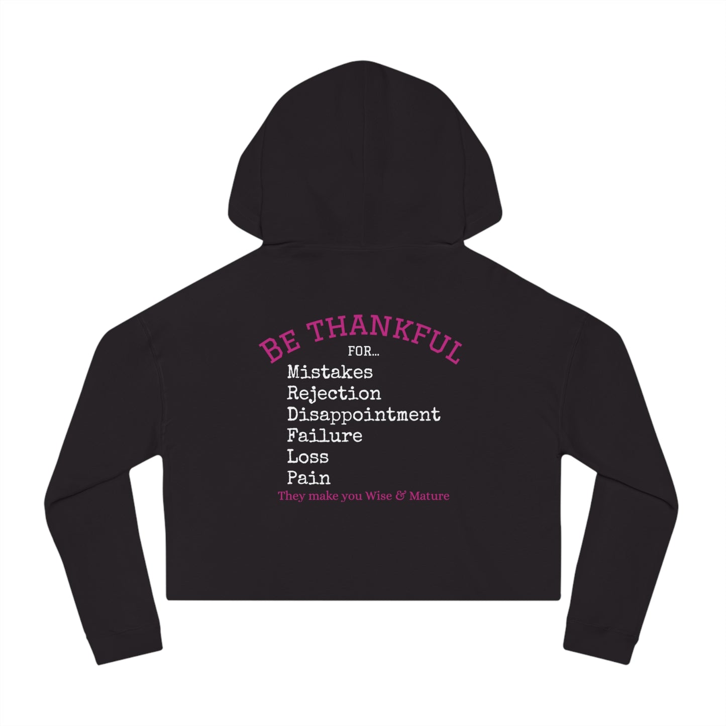 Be Thankful Women's Crop Hoodie