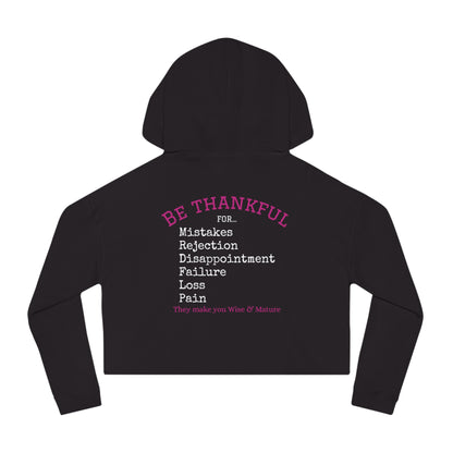 Be Thankful Women's Crop Hoodie